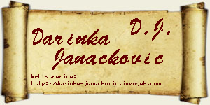 Darinka Janaćković vizit kartica